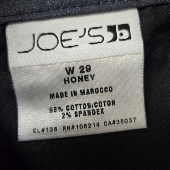 Joes Jeans Dark Wash Bootcut Flare Mid Rise Honey Sparkly Glitter Jeans Size 29 - Picture 4 of 6